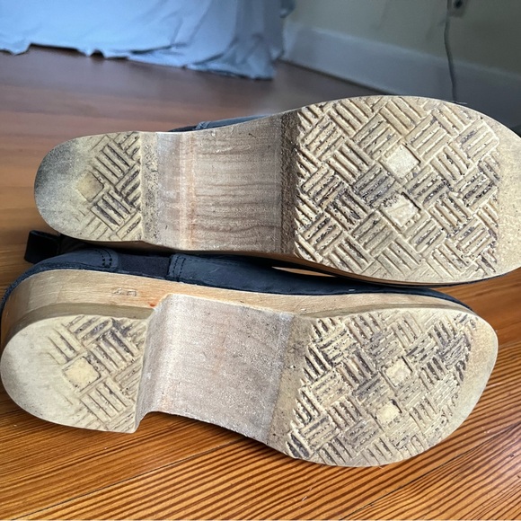 No. 6 Womens Navy Blue Ankle Winter Shearling Clog Boots Size 40. - Picture 5 of 5